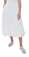 Rosetta Getty Twist Hem Skirt White In White