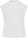 Rosetta Getty Twist-neck Jersey Top In White