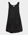 Rosetta Getty Twisted Bubble-hem Mini Tank Dress In Black