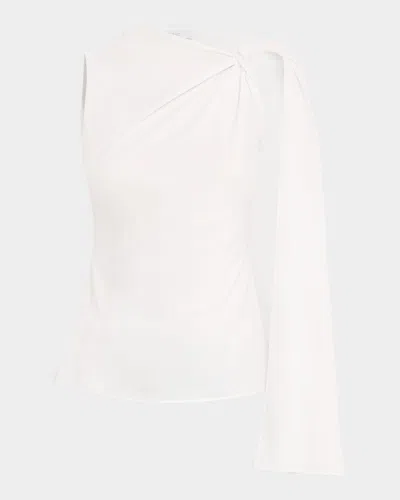 Rosetta Getty Twisted Cape Cotton Top In White