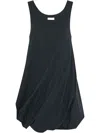 Rosetta Getty Twist-hem Cotton Tank Dress In Black