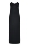 Rosetta Getty Twist-detail Strapless Maxi Dress In Black