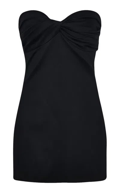 Rosetta Getty Twist-detail Strapless Top In Black