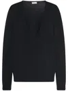 Rosetta Getty V-neck Knitted Jumper In Black