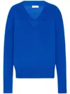 Rosetta Getty V-neck Sweater In Blue