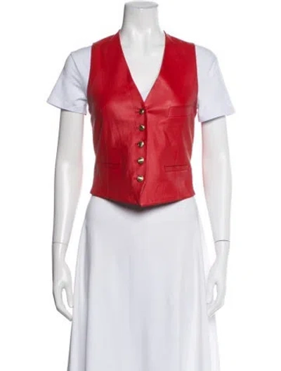 Pre-owned Rosetta Getty Vest In Red