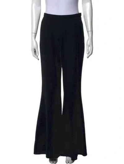 Pre-owned Rosetta Getty Virgin Wool Flared Pants In Black