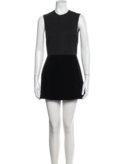 Pre-owned Rosetta Getty Virgin Wool Mini Dress In Blue