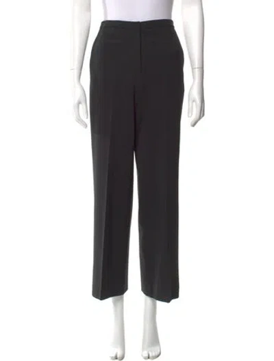 Pre-owned Rosetta Getty Virgin Wool Wide Leg Pants In Black