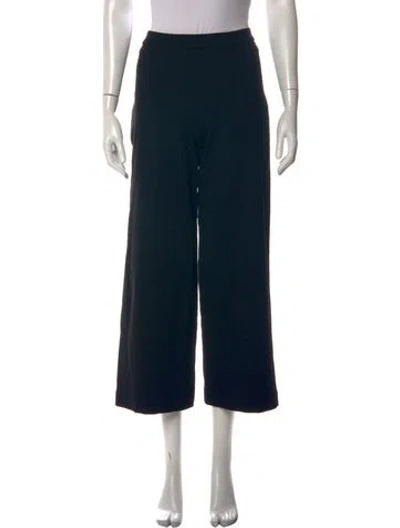 Pre-owned Rosetta Getty Virgin Wool Wide Leg Pants In Black