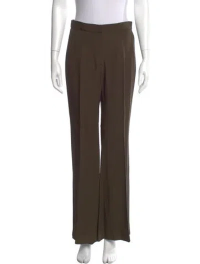 Pre-owned Rosetta Getty Virgin Wool Wide Leg Pants In Green