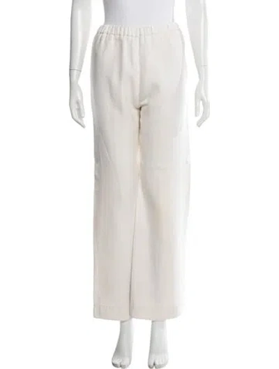 Pre-owned Rosetta Getty Virgin Wool Wide Leg Pants In Neutrals