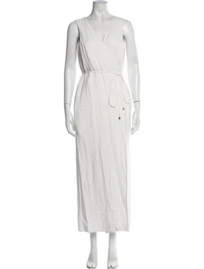 Pre-owned Rosetta Getty V-neck Jumpsuit In Neutrals