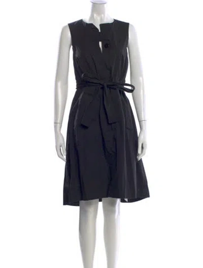 Pre-owned Rosetta Getty V-neck Knee-length Dress In Black