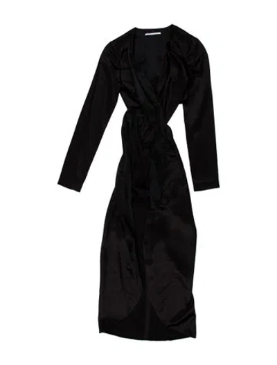 Pre-owned Rosetta Getty V-neck Long Sleeve Top In Black
