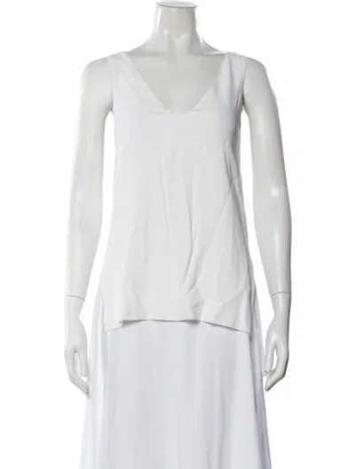 Pre-owned Rosetta Getty V-neck Sleeveless Top In Neutral