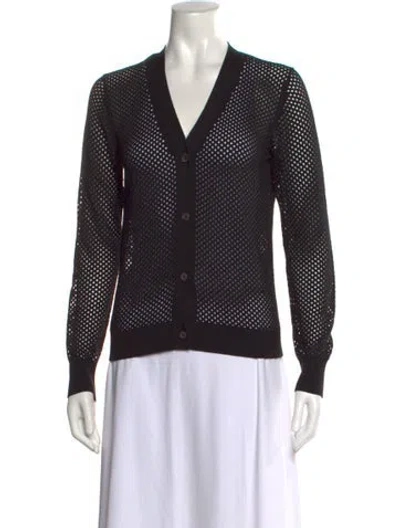 Pre-owned Rosetta Getty V-neck Sweater In Black