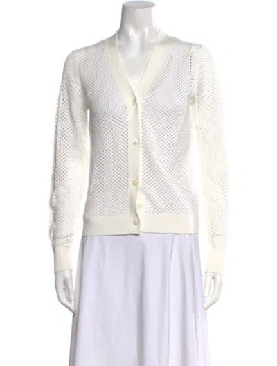 Pre-owned Rosetta Getty V-neck Sweater W/ Tags In White