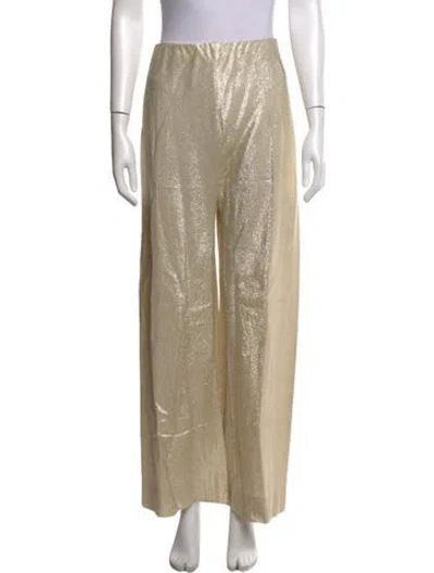 Pre-owned Rosetta Getty Wide Leg Pants In Gold