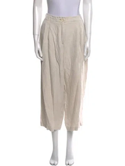 Pre-owned Rosetta Getty Wide Leg Pants In Neutral