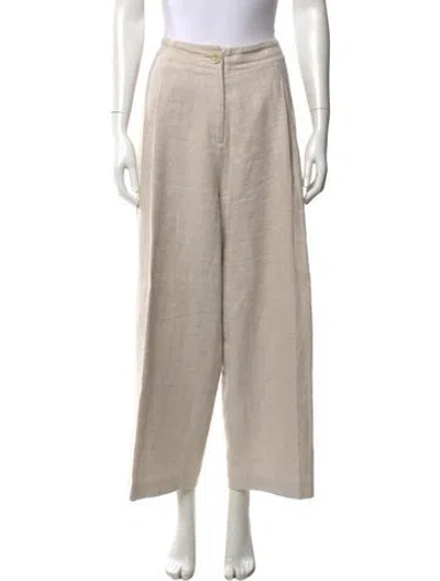 Pre-owned Rosetta Getty Wide Leg Pants In Neutral
