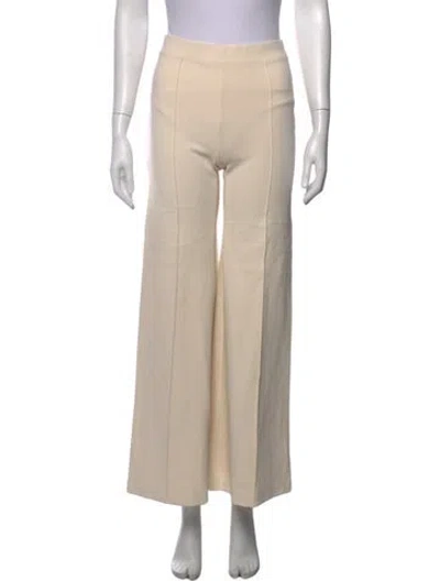 Pre-owned Rosetta Getty Wide Leg Pants In Neutrals