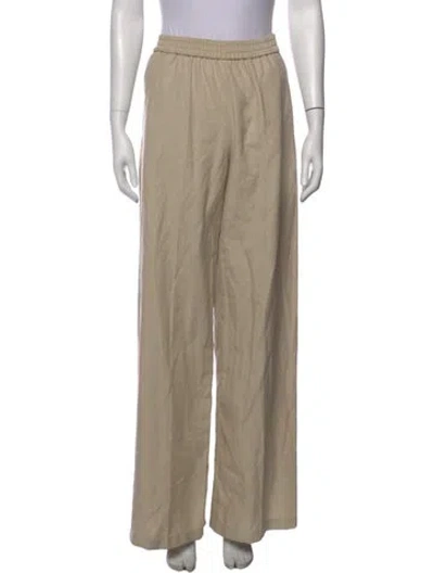 Pre-owned Rosetta Getty Wide Leg Pants In Neutrals