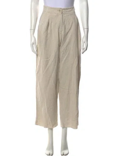 Pre-owned Rosetta Getty Wide Leg Pants In Neutrals