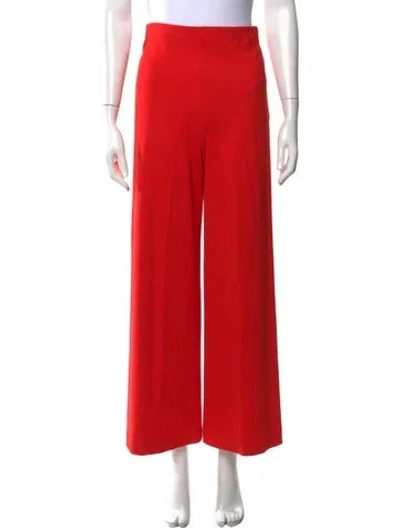 Pre-owned Rosetta Getty Wide Leg Pants In Red