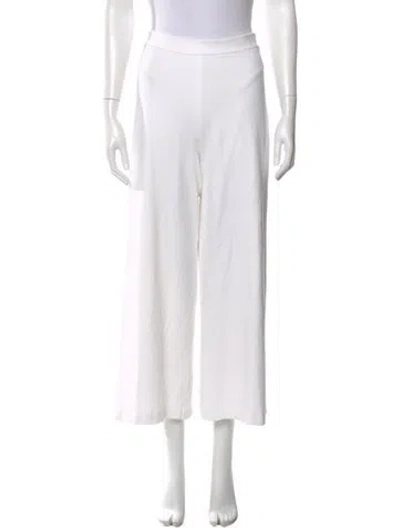 Pre-owned Rosetta Getty Wide Leg Pants In White