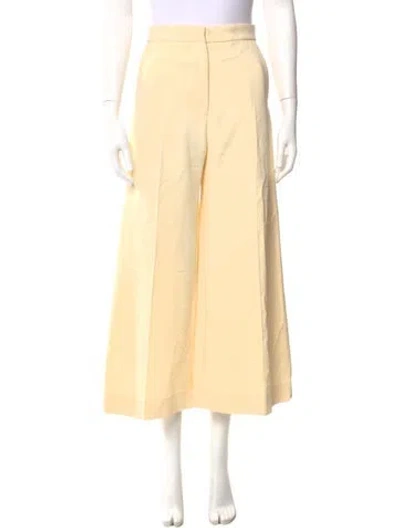 Pre-owned Rosetta Getty Wide Leg Pants In White