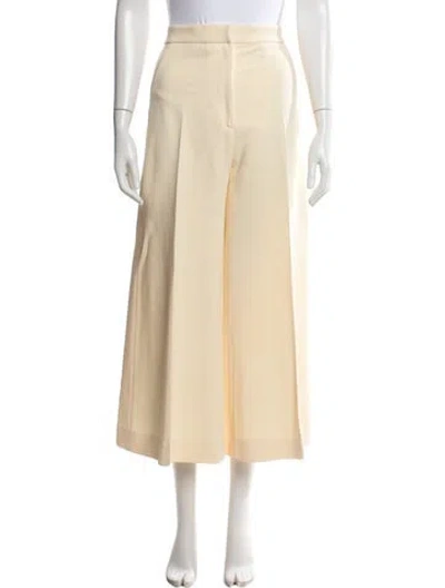 Pre-owned Rosetta Getty Wide Leg Pants In White