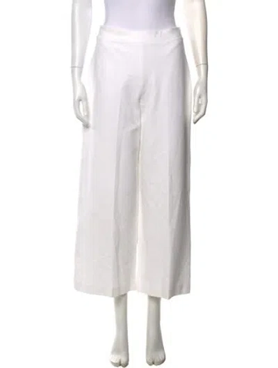 Pre-owned Rosetta Getty Wide Leg Pants In White