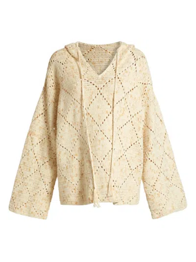 Rosetta Getty Women's Baja Hand-crocheted Hoodie In Neutral