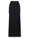 Rosetta Getty Women's Double Layer Split Skirt In Black
