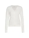 Rosetta Getty V-neck Mesh Cardigan In Cream