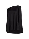 Rosetta Getty One Shoulder Caftan Top In Black