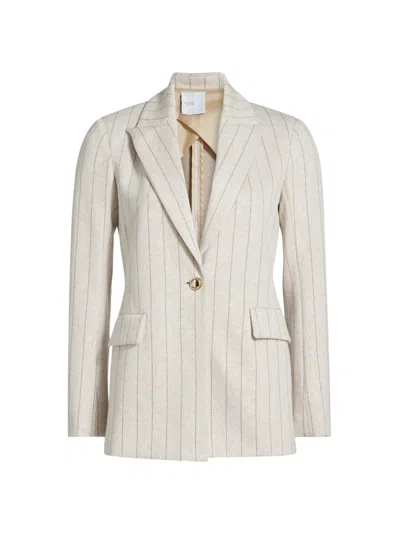 Rosetta Getty Women's Pinstriped Single-breasted Jacket In Neutral