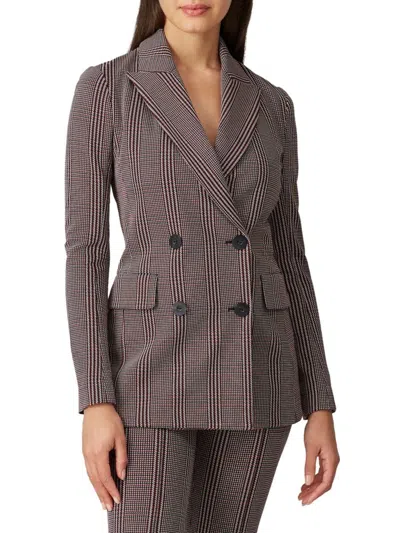 Rosetta Getty Women's Plaid Double Breasted Jacket In Purple