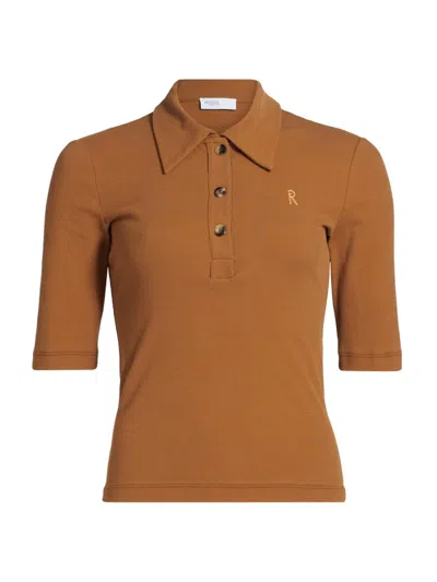 Rosetta Getty Women's Polo Cotton T-shirt In Brown