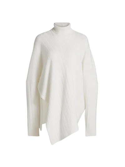 Rosetta Getty Women's Rib Paneled Turtleneck In White
