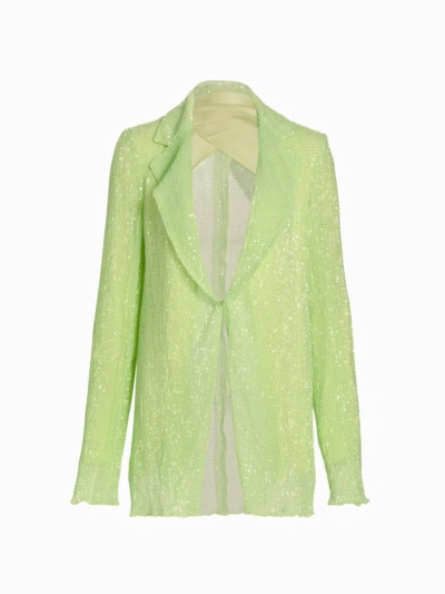 Rosetta Getty Women's Sequined Soft Blazer In Lime
