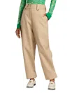 Rosetta Getty Women's Solid Cotton Wide Leg Pants In Khaki