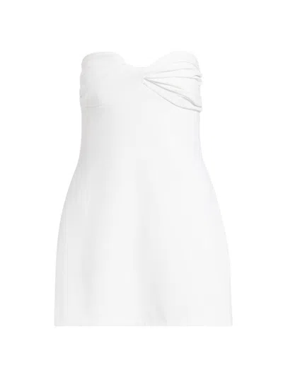 Rosetta Getty Women's Twist Strapless Peplum Top In White