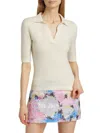 Rosetta Getty V-neck Sweater In Cream