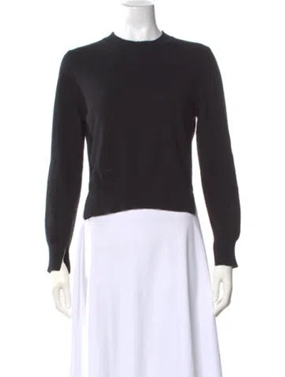 Pre-owned Rosetta Getty Wool Crew Neck Sweater In Black