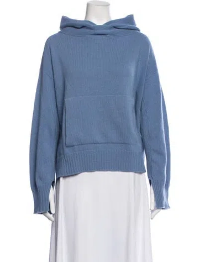 Pre-owned Rosetta Getty Wool Crew Neck Sweater In Blue