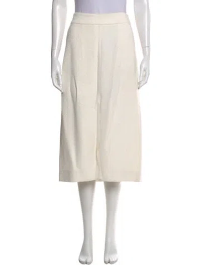 Pre-owned Rosetta Getty Wool Midi Length Skirt In Neutral