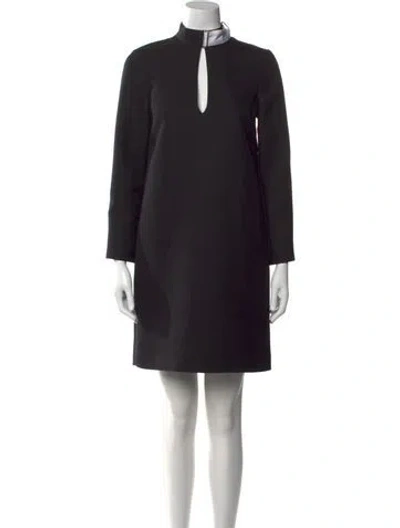 Pre-owned Rosetta Getty Wool Mini Dress In Black