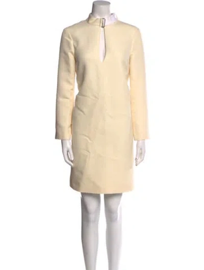 Pre-owned Rosetta Getty Wool Mini Dress In Neutral
